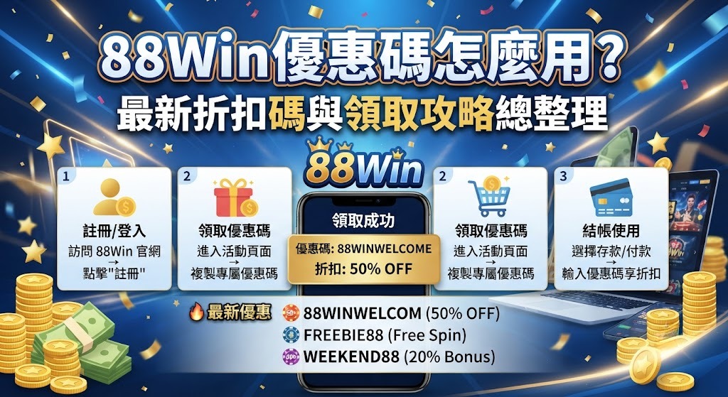 88Win最新折扣碼與領取攻略總整理